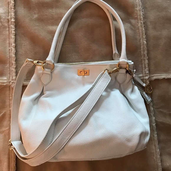 Audrey Brooke Handbags - Audrey Brooke NWT Luscious white Leather Sachel. MOVING!
